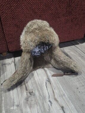 Mad Bomber Leather Rabbit Fur Trapper Hat